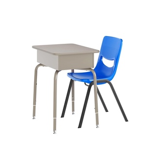 image:imageFlash Furniture Hercules Student Desk with Open Front Metal Book Box Desktop and Frame and HeavyDuty Flex Comfort Classroom Stack Set of 1 Natural TopBlack ChairGray Granite TopNavy Chair