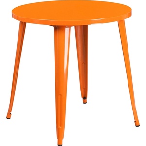 image:imageFlash Furniture Jeffrey Commercial Grade 30 Round Green Metal IndoorOutdoor TableOrange