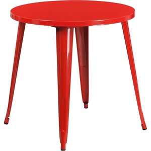 image:imageFlash Furniture Jeffrey Commercial Grade 30 Round Green Metal IndoorOutdoor TableRed