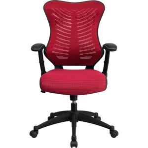 image:imageFlash Furniture Kale High Back Designer Blue Mesh Executive Swivel Ergonomic Office Chair with Adjustable ArmsBurgundy Mesh