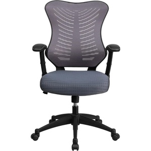 image:imageFlash Furniture Kale High Back Designer Blue Mesh Executive Swivel Ergonomic Office Chair with Adjustable ArmsGray Mesh