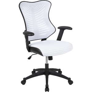 image:imageFlash Furniture Kale High Back Designer Blue Mesh Executive Swivel Ergonomic Office Chair with Adjustable ArmsWhite Mesh