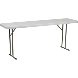 image:imageFlash Furniture Kathryn 5 Pack 6Foot Rectangle Granite White Plastic Folding TrainingSeminar TableWhite