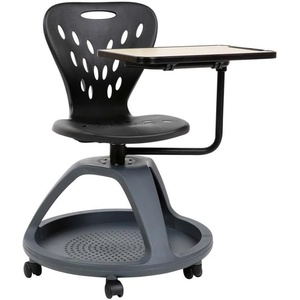 image:imageFlash Furniture Laikyn Dark Gray Mobile Desk Chair with 360 Degree Tablet Rotation and Under Seat Storage CubbyBlack