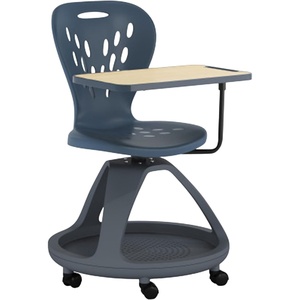 image:imageFlash Furniture Laikyn Dark Gray Mobile Desk Chair with 360 Degree Tablet Rotation and Under Seat Storage CubbyDark Gray