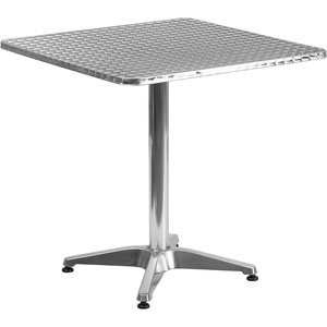 image:imageFlash Furniture Mellie 235 Square Aluminum IndoorOutdoor Table with BaseAluminum