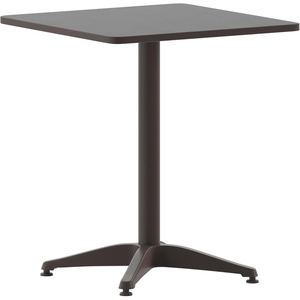 image:imageFlash Furniture Mellie 235 Square Aluminum IndoorOutdoor Table with BaseBronze