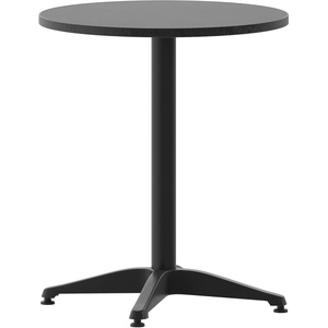 image:imageFlash Furniture Mellie Commercial Grade 315 Round Aluminum IndoorOutdoor Table with BaseBlack