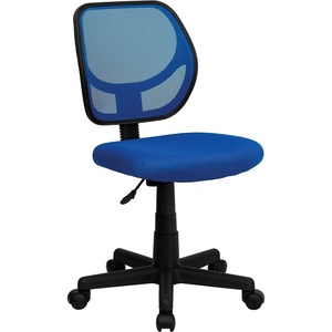 image:imageFlash Furniture Neri Low Back Black Mesh Swivel Task Office Chair with Curved Square BackBlue