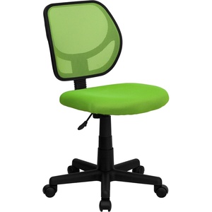 image:imageFlash Furniture Neri Low Back Black Mesh Swivel Task Office Chair with Curved Square BackGreen