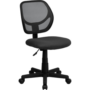 image:imageFlash Furniture Neri Low Back Black Mesh Swivel Task Office Chair with Curved Square BackGrey