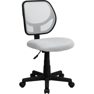 image:imageFlash Furniture Neri Low Back Black Mesh Swivel Task Office Chair with Curved Square BackWhite