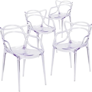 image:imageFlash Furniture Nesting Series Transparent Stacking Side ChairSet of 4