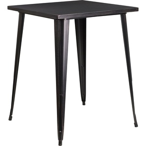 image:imageFlash Furniture Nolan Commercial Grade 315 Square Orange Metal IndoorOutdoor Bar Height TableBlackantique Gold