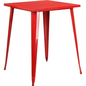 image:imageFlash Furniture Nolan Commercial Grade 315 Square Orange Metal IndoorOutdoor Bar Height TableRed