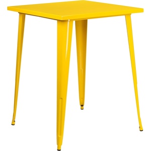 image:imageFlash Furniture Nolan Commercial Grade 315 Square Orange Metal IndoorOutdoor Bar Height TableYellow