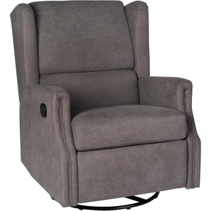 image:imageFlash Furniture Omma Swivel Glider Rocking Recliner Manual Wingback Recliner with 360 Degree Swivel for Living Room Bedroom or Nursery Upholstered Dark GrayDark Gray