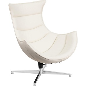 image:imageFlash Furniture Pasithea Black LeatherSoft Swivel Cocoon ChairBlack