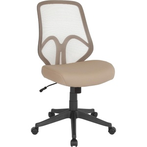 image:imageFlash Furniture Salerno Series High Back Black Mesh Office ChairLight Brown
