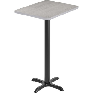 image:imageFlash Furniture Stiles 24 x 30 Rectangular Black Laminate Table Top with 22 x 22 Bar Height Table BaseGrey