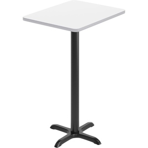 image:imageFlash Furniture Stiles 24 x 30 Rectangular Black Laminate Table Top with 22 x 22 Bar Height Table BaseWhite