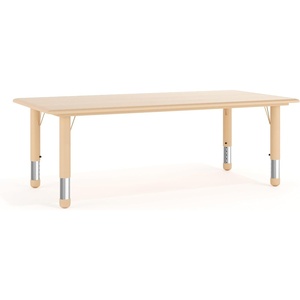 image:imageFlash Furniture Wren Adjustable Classroom Activity Table for School and Home Plastic Activity Table for Kids 23625 W x 4725 L GrayBlueNatural