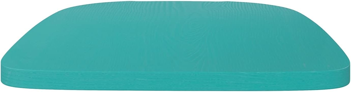 image:imageFlash Furniture Perry Set of 4 Poly Resin Wood Seat  Mint Polystyrene  Rounded Edges for Comfort  For Colorful Metal Chairs and Stools  IndoorOutdoorMint