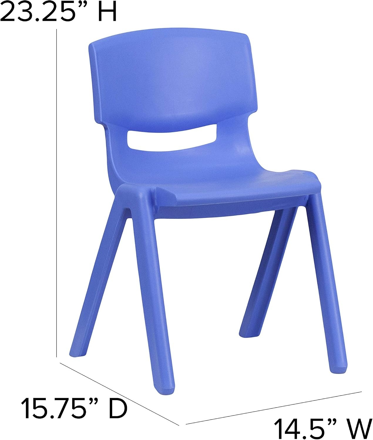 image:imageFlash Furniture Whitney 4 Pack Plastic Stackable School Chairs with 1325 Seat Height Assorted ColorsAssorted