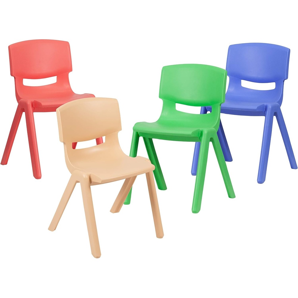 image:imageFlash Furniture Whitney 4 Pack Plastic Stackable School Chairs with 1325 Seat Height Assorted ColorsAssorted