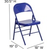 image:imageFlash Furniture 2 Pack HERCULES COLORBURST Series Cobalt Blue Triple Braced amp Double Hinged Metal Folding Chair