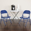 image:imageFlash Furniture 2 Pack HERCULES COLORBURST Series Cobalt Blue Triple Braced amp Double Hinged Metal Folding Chair