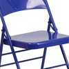 image:imageFlash Furniture 2 Pack HERCULES COLORBURST Series Cobalt Blue Triple Braced amp Double Hinged Metal Folding Chair