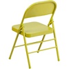 image:imageFlash Furniture 2 Pack HERCULES COLORBURST Series Twisted Citron Triple Braced amp Double Hinged Metal Folding Chair