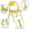 image:imageFlash Furniture 2 Pack HERCULES COLORBURST Series Twisted Citron Triple Braced amp Double Hinged Metal Folding Chair
