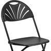 image:imageFlash Furniture 2 Pack HERCULES Series 650 lb Capacity White Plastic Fan Back Folding ChairBlack