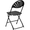 image:imageFlash Furniture 2 Pack HERCULES Series 650 lb Capacity White Plastic Fan Back Folding ChairBlack