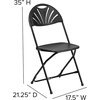 image:imageFlash Furniture 2 Pack HERCULES Series 650 lb Capacity White Plastic Fan Back Folding ChairBlack