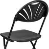 image:imageFlash Furniture 2 Pack HERCULES Series 650 lb Capacity White Plastic Fan Back Folding ChairBlack