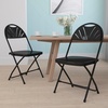 image:imageFlash Furniture 2 Pack HERCULES Series 650 lb Capacity White Plastic Fan Back Folding ChairBlack