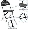 image:imageFlash Furniture 2 Pack HERCULES Series 650 lb Capacity White Plastic Fan Back Folding ChairBlack