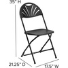 image:imageFlash Furniture 2 Pack HERCULES Series 650 lb Capacity White Plastic Fan Back Folding ChairBlack