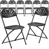 image:imageFlash Furniture 2 Pack HERCULES Series 650 lb Capacity White Plastic Fan Back Folding ChairBlack