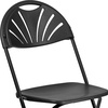 image:imageFlash Furniture 2 Pack HERCULES Series 650 lb Capacity White Plastic Fan Back Folding ChairBlack