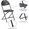 image:imageFlash Furniture 2 Pack HERCULES Series 650 lb Capacity White Plastic Fan Back Folding ChairBlack