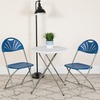 image:imageFlash Furniture 2 Pack HERCULES Series 650 lb Capacity White Plastic Fan Back Folding ChairBlue
