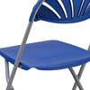 image:imageFlash Furniture 2 Pack HERCULES Series 650 lb Capacity White Plastic Fan Back Folding ChairBlue