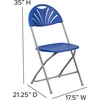 image:imageFlash Furniture 2 Pack HERCULES Series 650 lb Capacity White Plastic Fan Back Folding ChairBlue