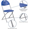 image:imageFlash Furniture 2 Pack HERCULES Series 650 lb Capacity White Plastic Fan Back Folding ChairBlue