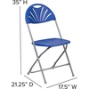 image:imageFlash Furniture 2 Pack HERCULES Series 650 lb Capacity White Plastic Fan Back Folding ChairBlue