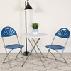 image:imageFlash Furniture 2 Pack HERCULES Series 650 lb Capacity White Plastic Fan Back Folding ChairBlue